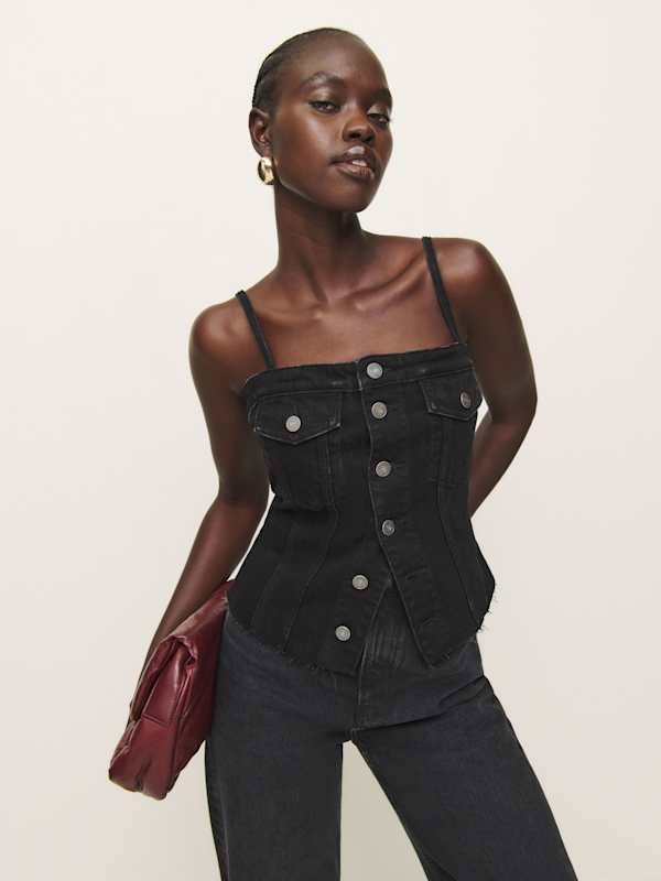 Coco Denim Bustier Top - Vana